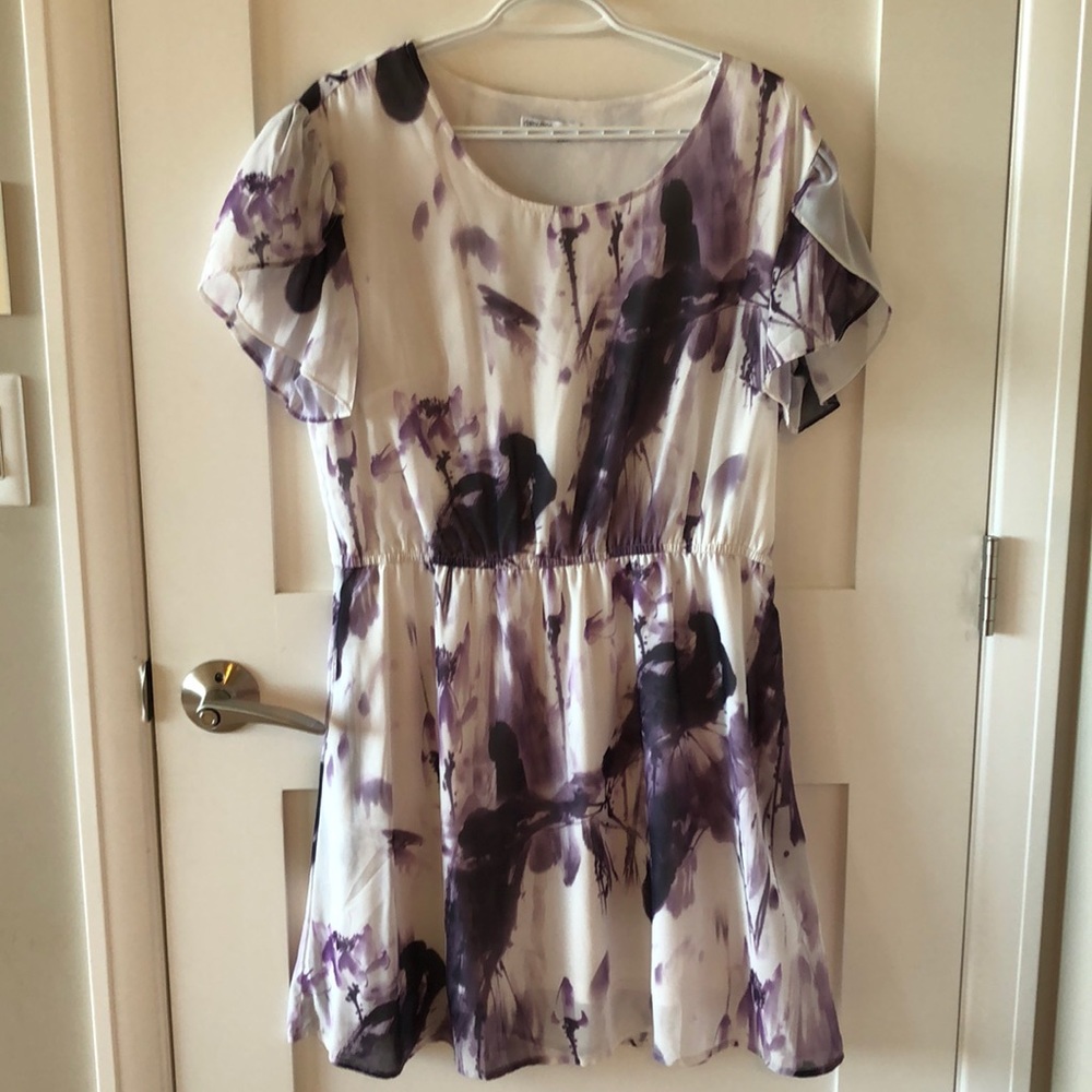 White and purple dress